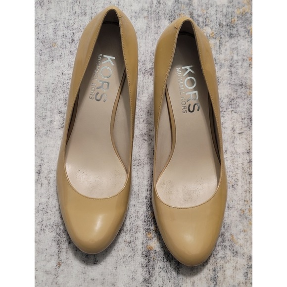 Kors Michael Kors Women\'s‎ Patent Tan Nude Pumps Size 9.5 M